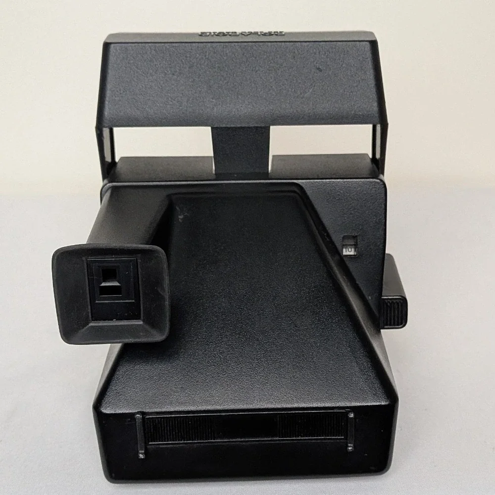 Polaroid Sun 600 LMS Instant Film Camera Silver Black Vintage 80s Retro WORKING